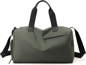 Small Gym Bag with Wet Pocket Shoes Compartment Weekender Overnight Bag Travel Duffle for Yoga Fitness Sports (ArmyGreen)