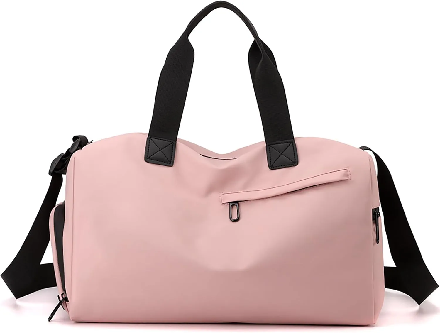 Small Gym Bag with Wet Pocket Shoes Compartment Weekender Overnight Bag Travel Duffle for Yoga Fitness Sports (Pink)