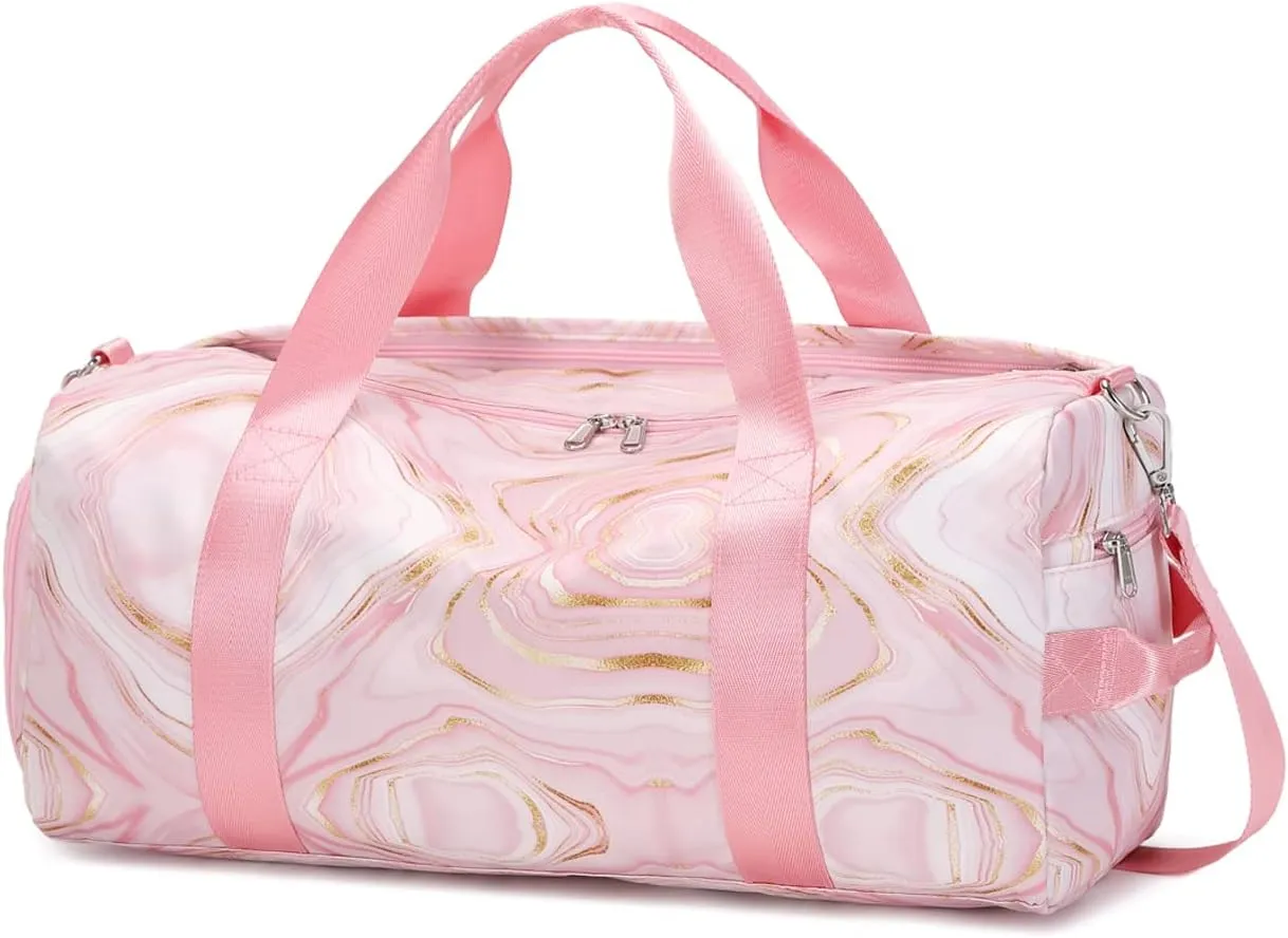 Sports Gym Bag for Women or Men Travel Duffel Bag with Wet Pocket and Shoes Compartment for Training Swim Yoga
