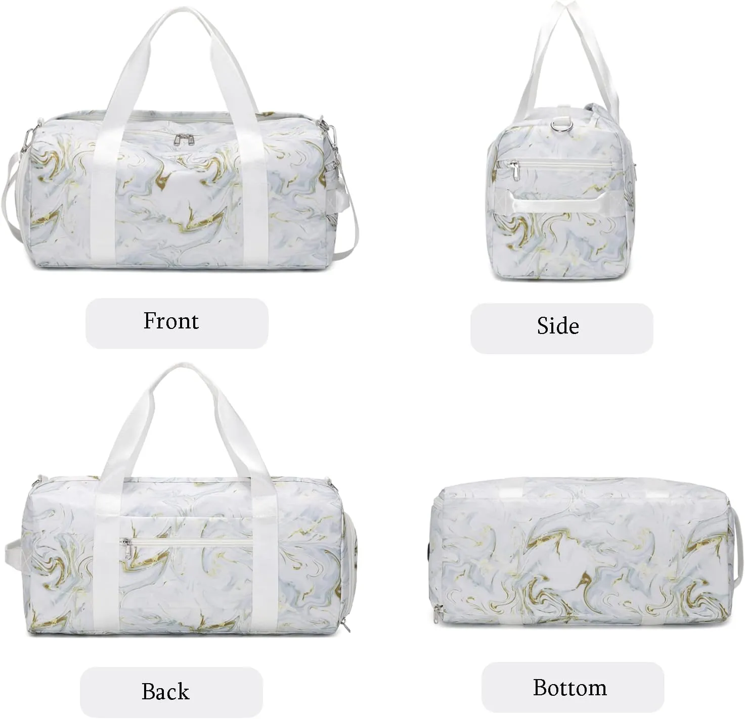 Sports Gym Bag for Women or Men Travel Duffel Bag with Wet Pocket and Shoes Compartment for Training Swim Yoga