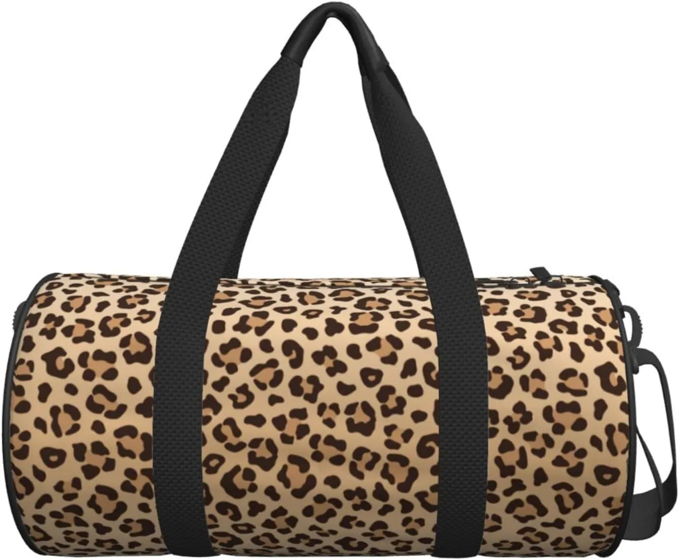 Sports Gym Bag Leopard Print Travel Duffel Bag Shoes Compartment For Men Women Foldable Lightweight Yoga Gym Sports Bag