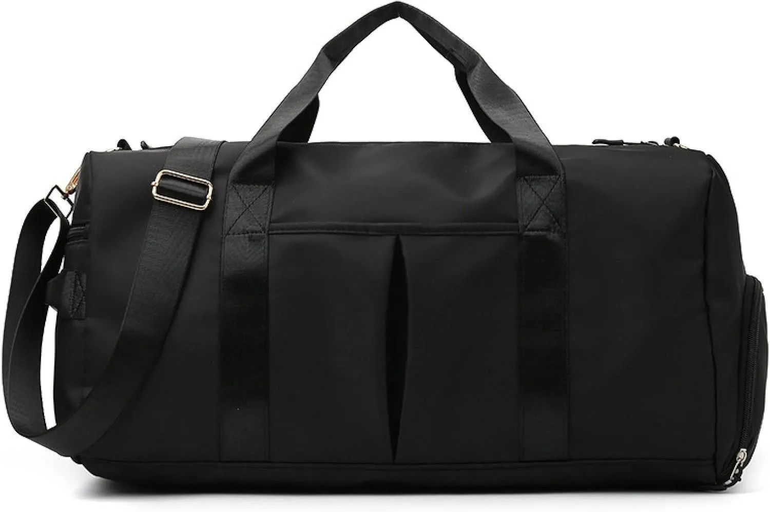 Sports Travel Duffel Bag with Wet Pocket & Shoes Compartment Water Resistant Weekender Bag for Women and Men black 20-35L