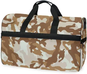 susiyo Fashionable Camouflage Sports Gym Bag, Travel Duffel Bag with Shoes Compartment Overnight Weekender Workout Bag for Men Women