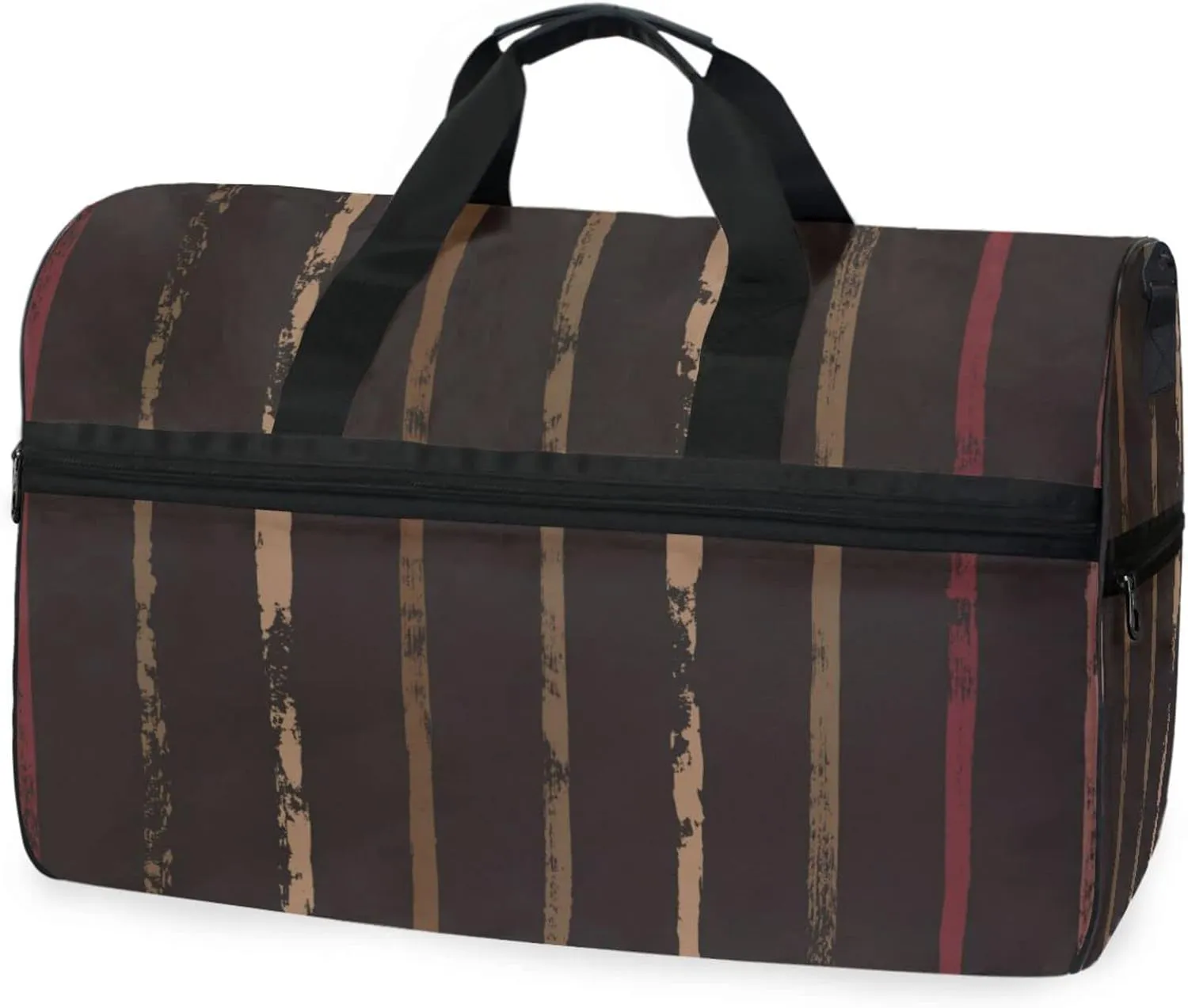 susiyo Paint Stripe Sports Gym Bag, Travel Duffel Bag with Shoes Compartment Overnight Weekender Workout Bag for Men Women
