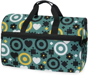 susiyo Pretty Seamless Sports Gym Bag, Travel Duffel Bag with Shoes Compartment Overnight Weekender Workout Bag for Men Women