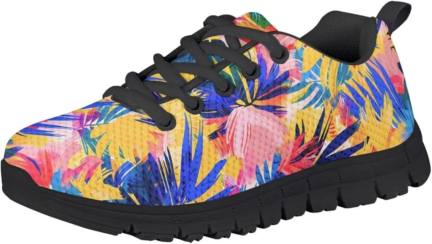 SYtrade Kids Print Shoes Girls Athletic Tennis Shoes for Walking Sneakers Black Sole