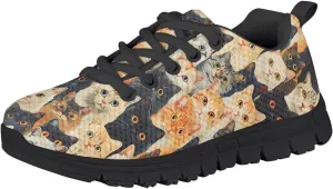 SYtrade Kids Print Shoes Girls Athletic Tennis Shoes for Walking Sneakers Black Sole