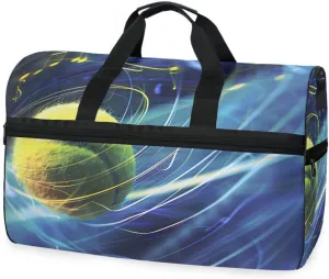 Tennis Ball Travel Duffel Bag Luggage Sports Gym Bags With Shoes Compartment Large Capacity Lightweight Duffle Bag For Men Women