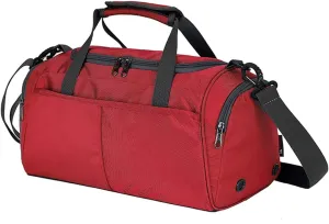 Travel Duffel Bag,Foldable Duffle Bag with Shoes Compartment Packable Weekender Bag (Color : Red, Size : 39 * 19 * 23cm)