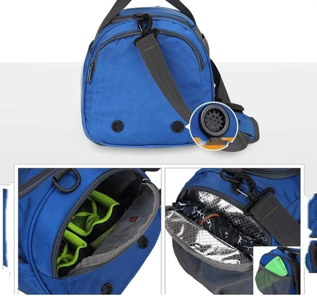Travel Duffel Bag,Foldable Duffle Bag with Shoes Compartment Packable Weekender Bag (Color : Red, Size : 39 * 19 * 23cm)