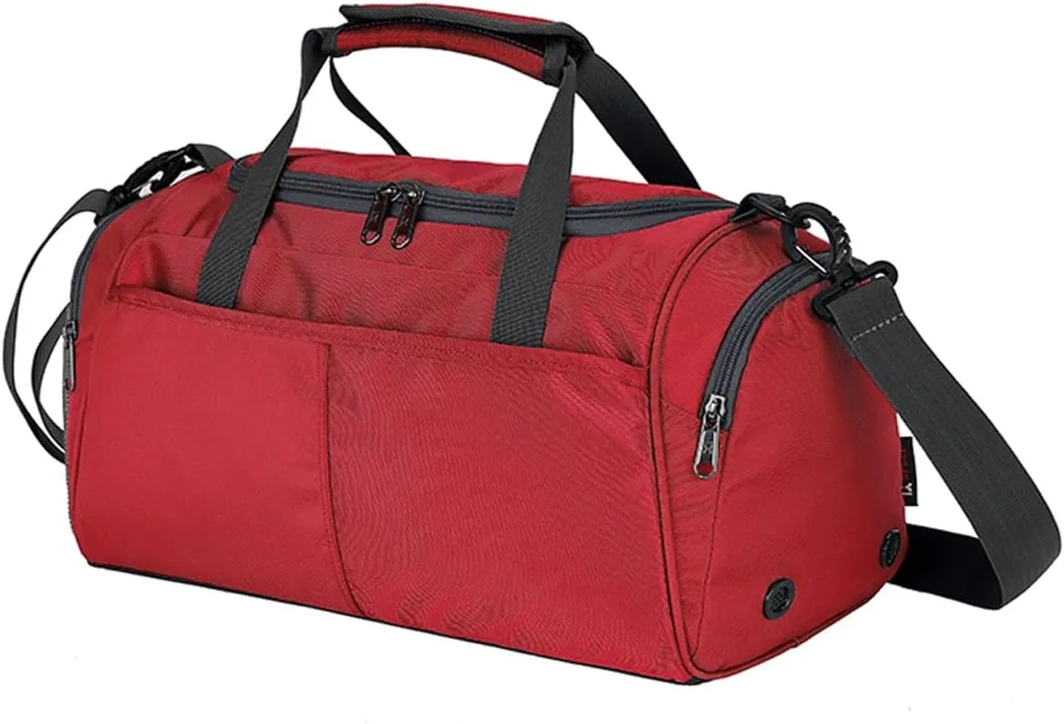Travel Duffel Bag,Foldable Duffle Bag with Shoes Compartment Packable Weekender Bag (Color : Red, Size : 39 * 19 * 23cm)