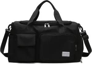 Travel Duffle Bag,Weekender Overnight Shoulder Bag with Shoes Compartment and Wet Pocket,Waterproof Gym Bag Carry on Bag,D