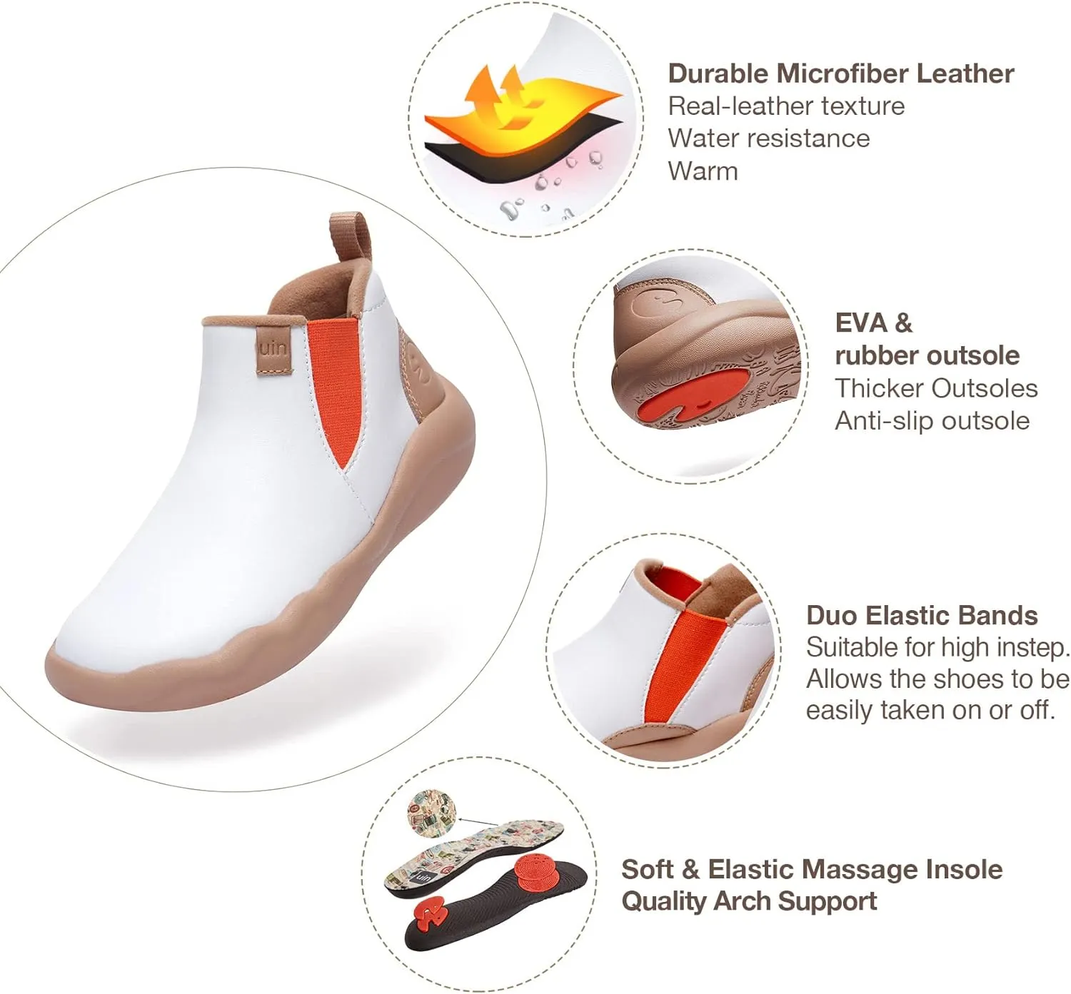 UIN Kid's Walking Shoes Slip On Casual Loafers Lightweight Comfort Boy Girl Fashion Sneaker Toledo II