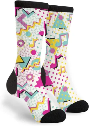 Unisex Adult Fun Cool 3D Print Colorful Athletic Sport Novelty Crew Tube Socks