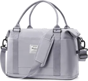 Weekender Bags for Women,Personal Item Travel Bag,Overnight Travel Duffel Bag with Expandable Shoes Compartment & Wet Pocket, A-Grey