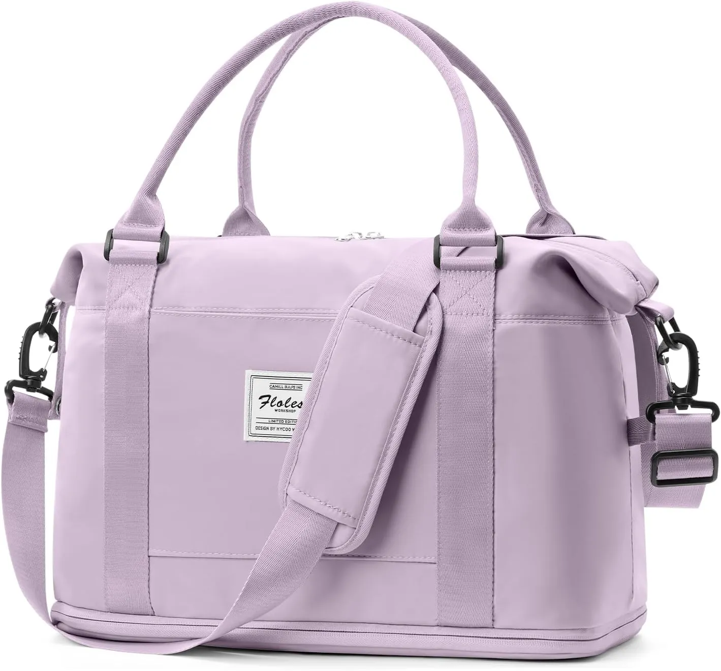 Weekender Bags for Women,Personal Item Travel Bag,Overnight Travel Duffel Bag with Shoes Compartment & Wet Pocket,Small, Purple
