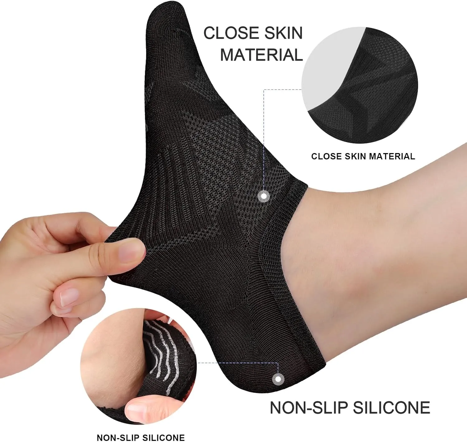 wernies No Show Socks Women - 8 Pairs Ankle Socks for Women, Low Cut Socks Short Cotton Socks, Invisible Casual Socks