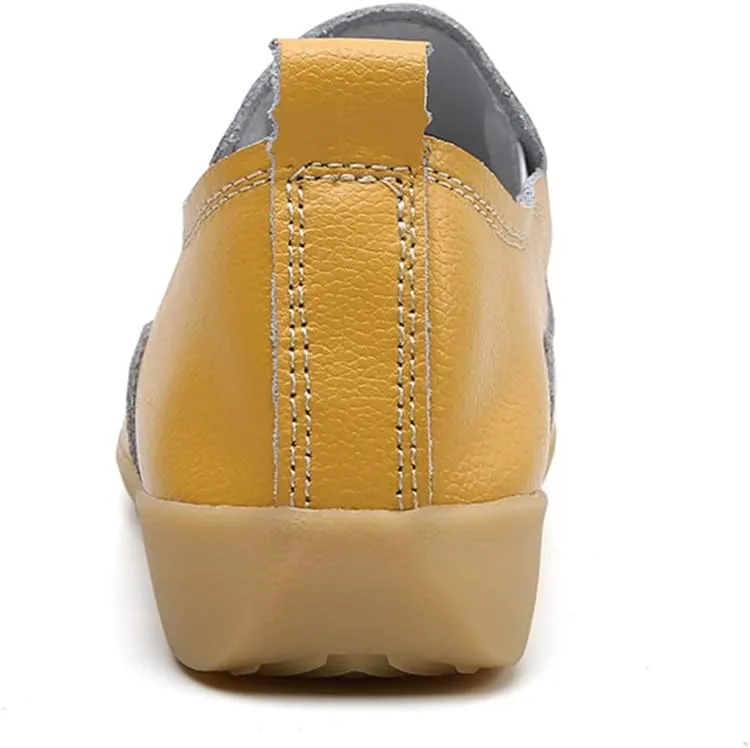 WERWAES Ladies Loafers Moccasin Shoes Comfortable Leather Lightweight Loafer Flat Walking Nurse Driving Fashion Soft Shoes Work Shoes