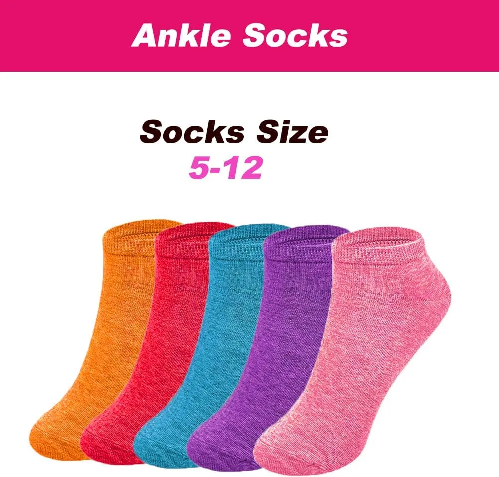 Women & Men Ankle Socks Colorful Comfortable Lightweight Breathable Athletic Cotton Socks No Show Socks