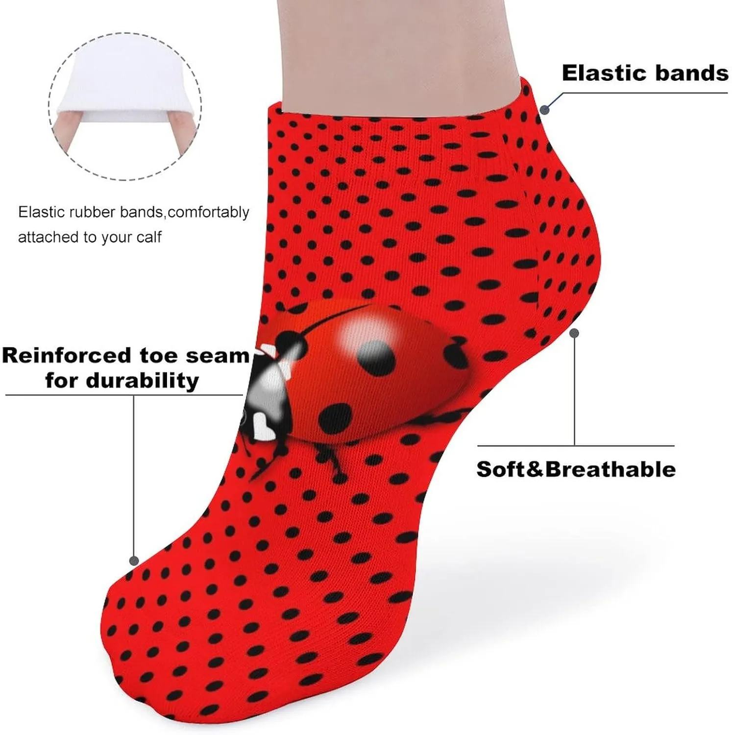 Women Girls Cute Ankle No Show Low Cut Socks Athletic Short Trail Socks Gift