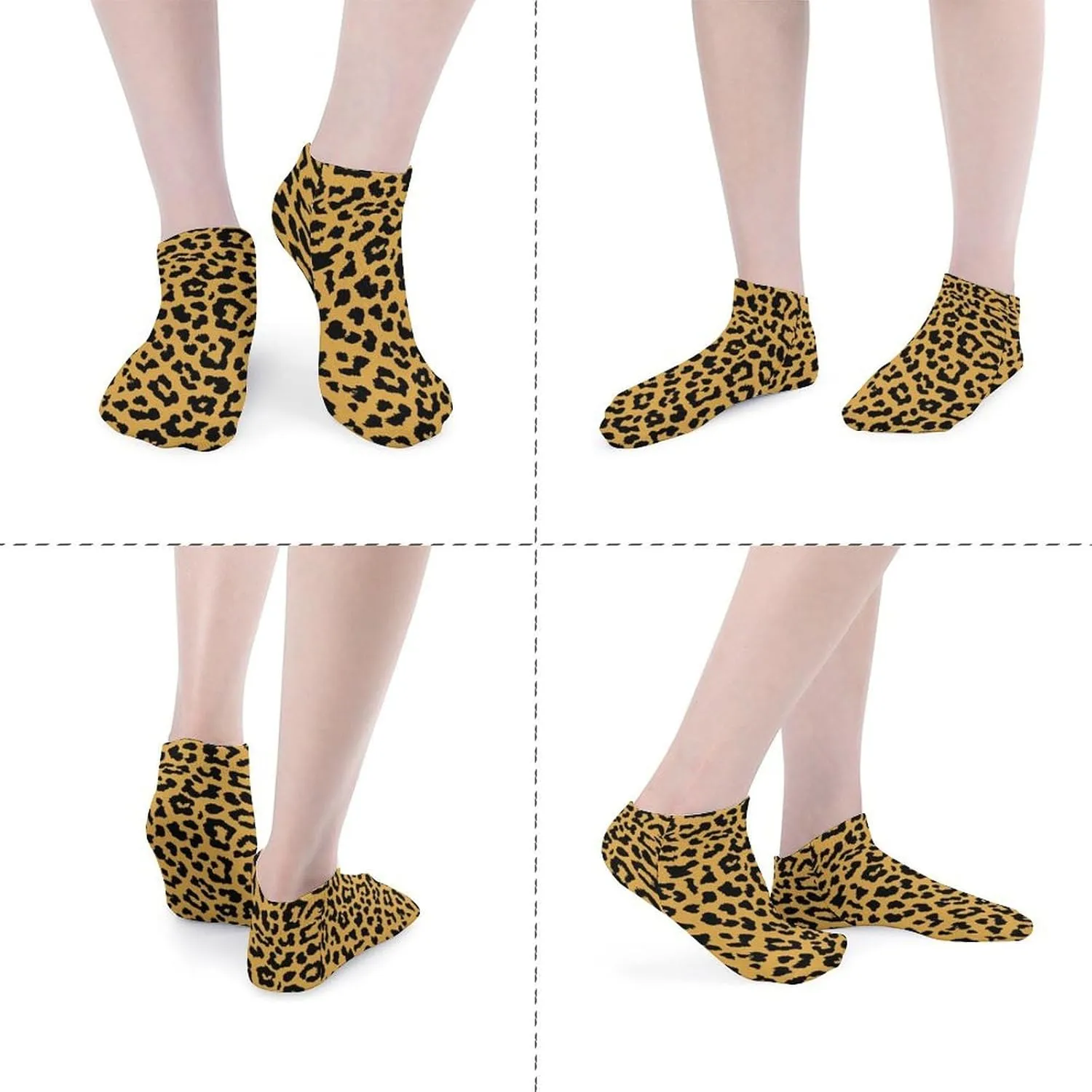 Women Low Ankle Ankle Athletic Socks, 5 Pairs No-Show Socks, Novelty Casual Ladies No-Show Socks for Daily Wear