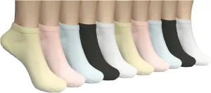 Women's Cotton Ankle Socks, Breathable Moisture-Wicking Sports Running Casual No Show Socks 5/10 Pairs