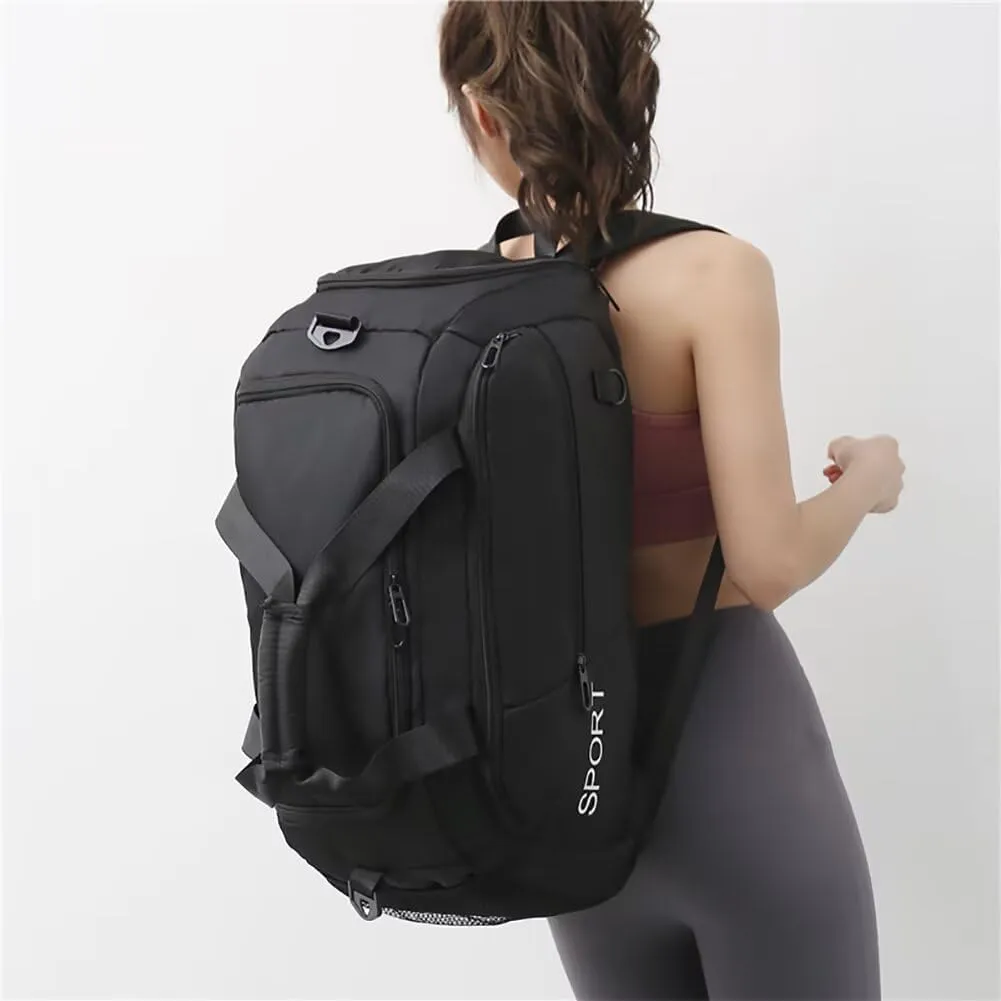 Womens Gym Bag Roomy Carry-on Bag Waterproof Travel Duffel Bag with Shoes Compartment Casual Gym Backpack for Sports