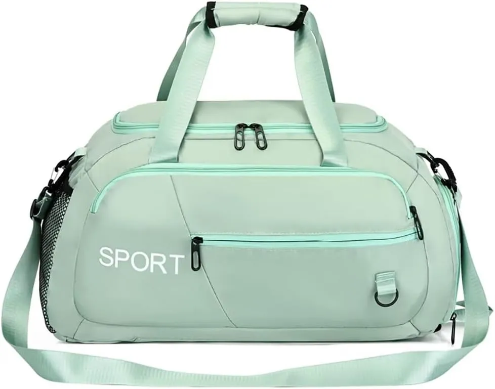 Womens Gym Bag Roomy Carry-on Bag Waterproof Travel Duffel Bag with Shoes Compartment Casual Gym Backpack for Sports