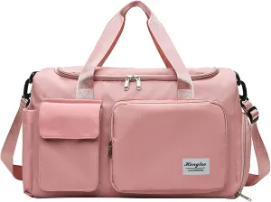 Womens Gym Bag with Shoes Compartment,28L Duffel Bag Men,Reusable Gym Duffle Bag for Sports Yoga Workout Travel