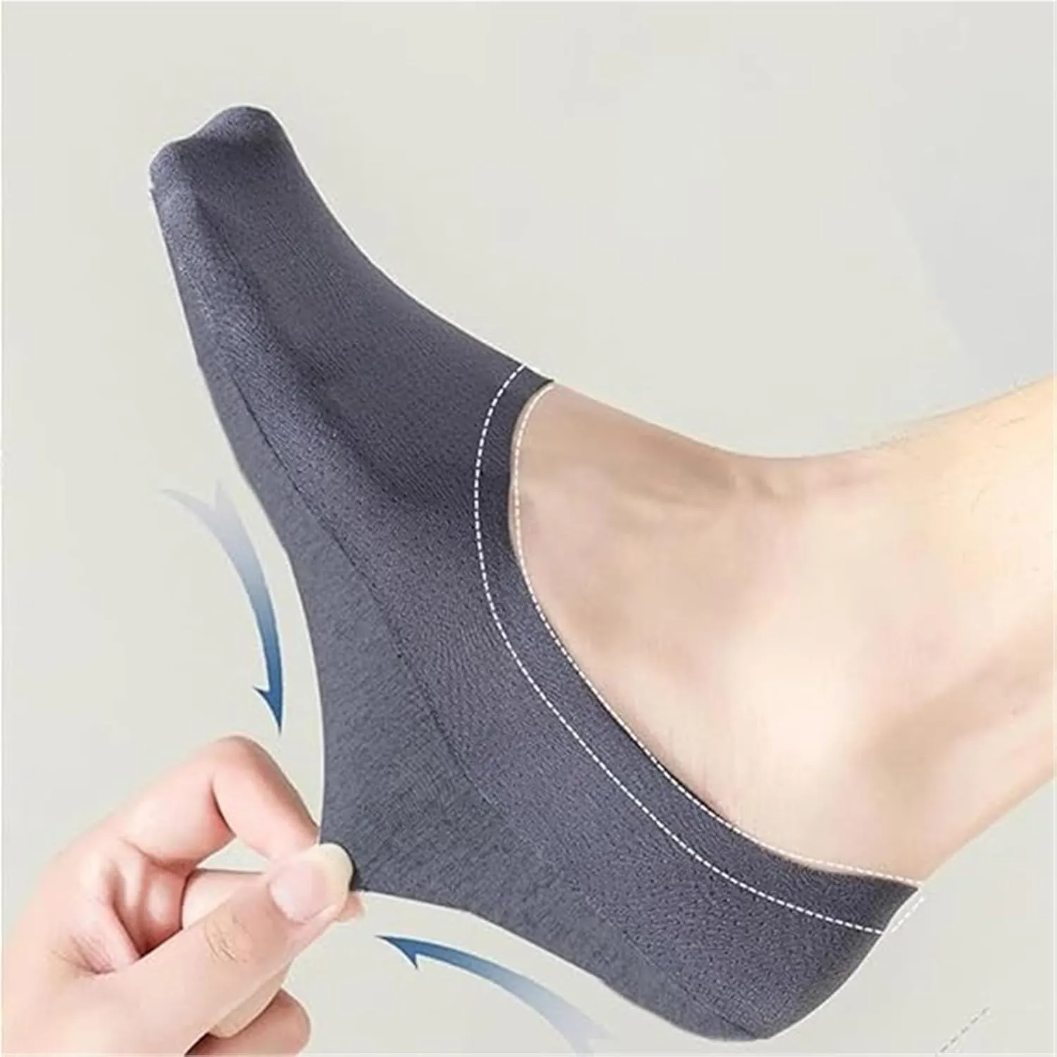 Zeanaturals Ultra Thin Liner Non Slip No Show Socks, Womens Men Soft Breathable Ice Silk Sock oft, Unisex Low Cut Liner Sock